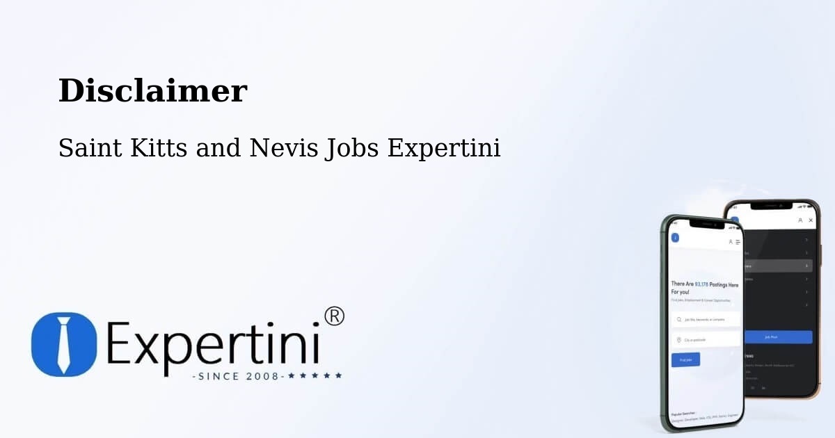 Disclaimer – Cotton Ground - Saint Kitts and Nevis Jobs Expertini